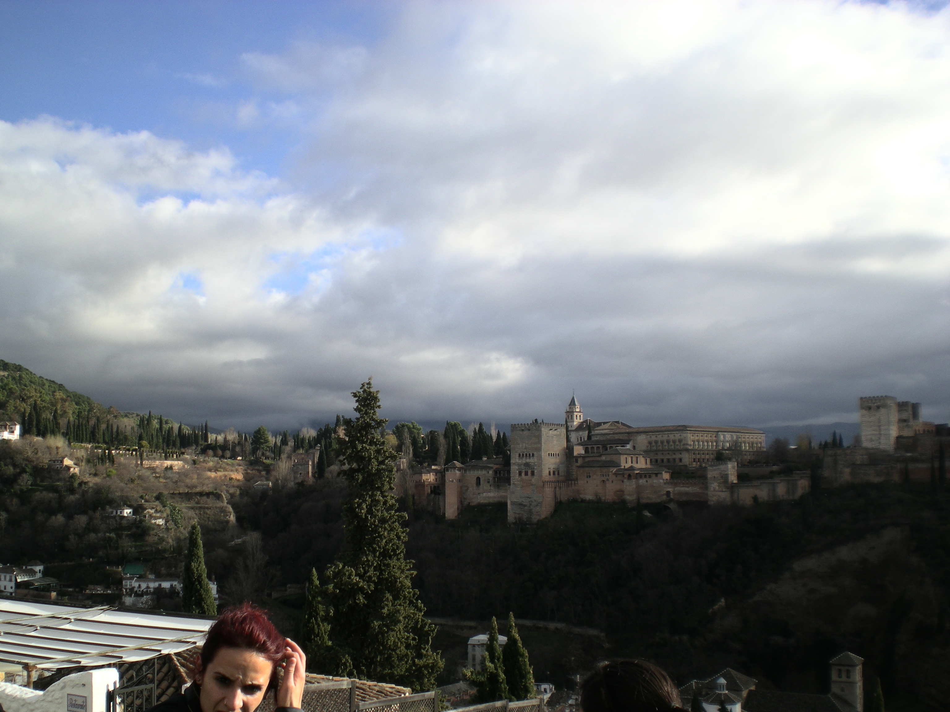 The sky above La Alhambra is just gorgeous from here. 